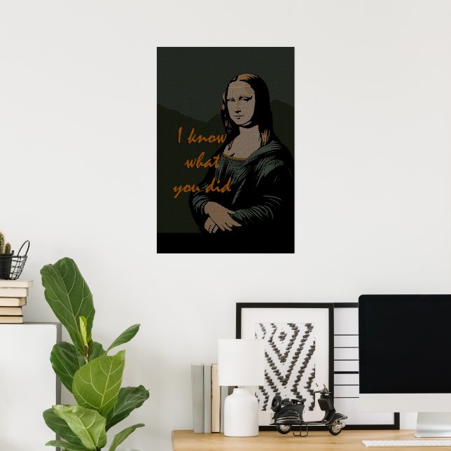 Mona Lisa Comic Book Style Poster (Heimbüro)