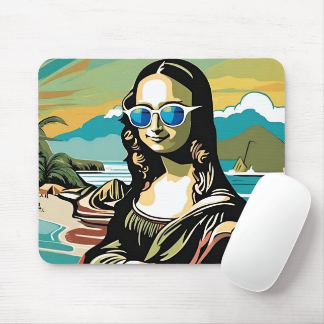 Mona Lisa Cool. Mousepad (Mit Mouse)