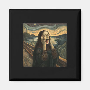 Mona Lisa Das schreie Halloween Party Kunst Magnet