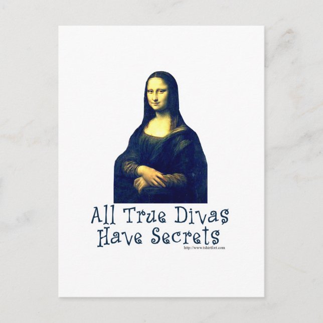 Mona Lisa Diva Secrets Postkarte (Vorderseite)