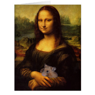 Mona Lisa drôle avec le hamster doux
