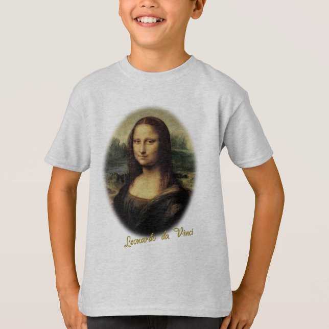 Mona Lisa durch Leonardo da Vinci T-Shirt (Vorderseite)