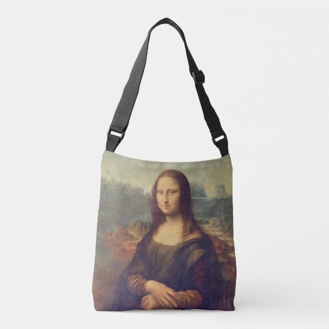Mona Lisa durch Leonardo da Vinci Tragetaschen Mit Langen Trägern (Vorderseite)