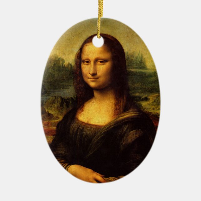 Mona Lisa durch Leonardo da Vinci-Verzierung Keramik Ornament (Vorne)