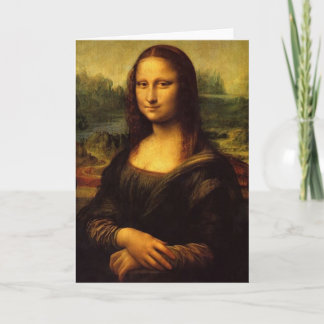 Mona Lisa durch Michelangelo-Gruß-Karte Karte