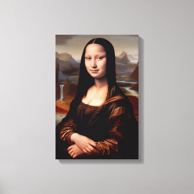 Mona Lisa: Eine zeitgenössische Reimagie II Leinwanddruck (Vorderseite)