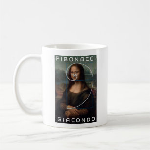 Mona Lisa Fibonacci Spiral Gold Verhältnis Custom Kaffeetasse