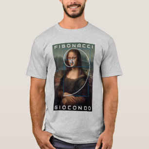 Mona Lisa Fibonacci Spiral Gold Verhältnis Custom T-Shirt