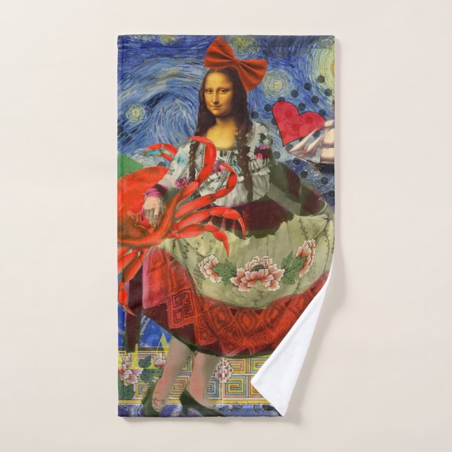 Mona Lisa Fun Zodiac Whimsical (Serviette à main)