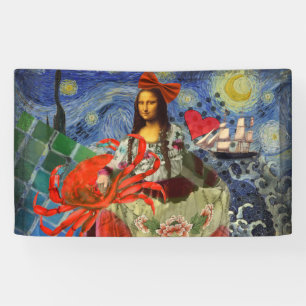 Mona Lisa Fun Zodiac Whimsical Banner