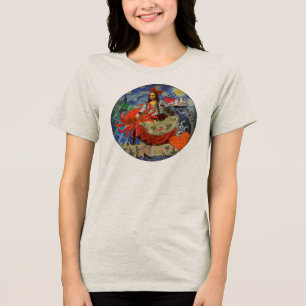 Mona Lisa Fun Zodiac Whimsical  Tri-Blend Shirt