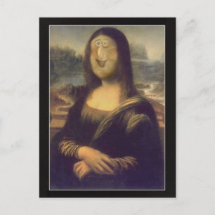 Mona Lisa Funny Face Postkarte
