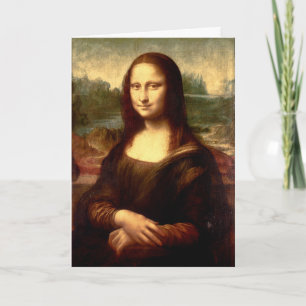 Mona Lisa gefaltete Weihnachtskarte Feiertagskarte