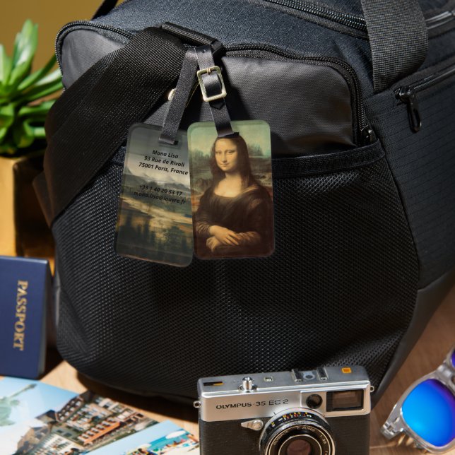 Mona Lisa Gepäckanhänger (Vorderseite & Rückseite)