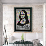 Mona Lisa Graffiti Street Art Pop Culture Poster<br><div class="desc">Dieses Kunstwerk zeigt eine neue Version der berühmten Mona Lisa von Leonardo Da Vinci. Die Verwendung von Graffiti und Straßenkunst war es,  der Kunst einen stilvollen und trendigen Aspekt zu verleihen. Der Hintergrund des Multi-Colour-Musters gab einen schönen Kontrast zum Schwarz der restlichen Wandkunst. Bitte genießen Sie!</div>