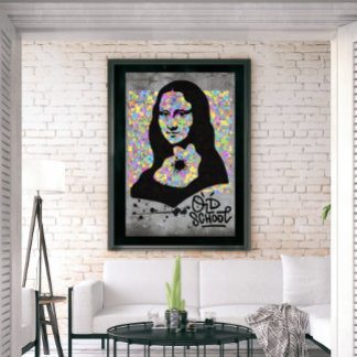 Mona Lisa Graffiti Street Art Pop Culture Poster