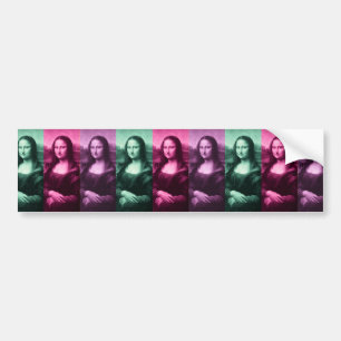 Mona Lisa Green Pink Lila Autoaufkleber