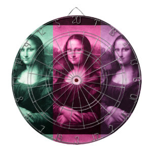 Mona Lisa Green Pink Lila Dartscheibe