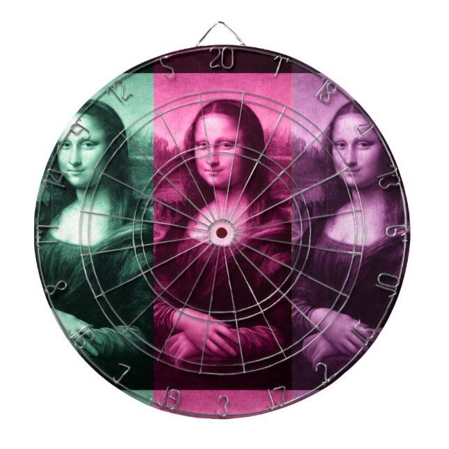 Mona Lisa Green Pink Lila Dartscheibe (vorne)