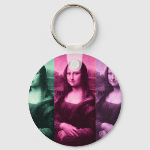 Mona Lisa Green Pink Lila Schlüsselanhänger