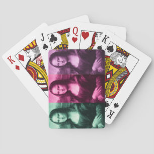 Mona Lisa Green Pink Lila Spielkarten