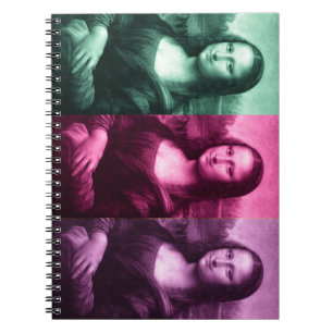 Mona Lisa Green Pink Purple Notizblock