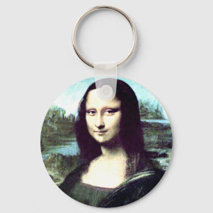 Mona Lisa großer runder Schlüsselanhänger