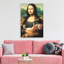 Mona Lisa hält ihre Katze Leonardo da Vinci