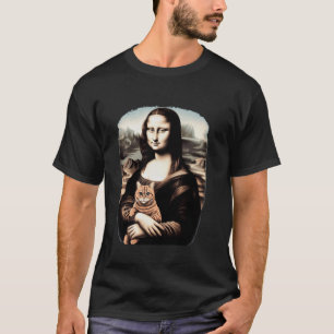 Mona Lisa hält Katze für Katzenliebhaber Katzenpap T-Shirt