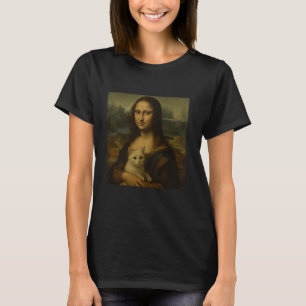 Mona Lisa hält Katze Lustige Katzenliebhaber-Kunst T-Shirt