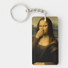 Mona Lisa hält sich die Nase Nr. 2 Schlüsselanhänger