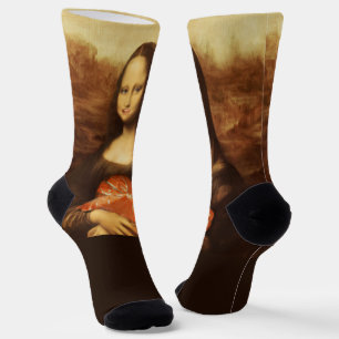 Mona Lisa Herz Valentinstag-Kuss Socken