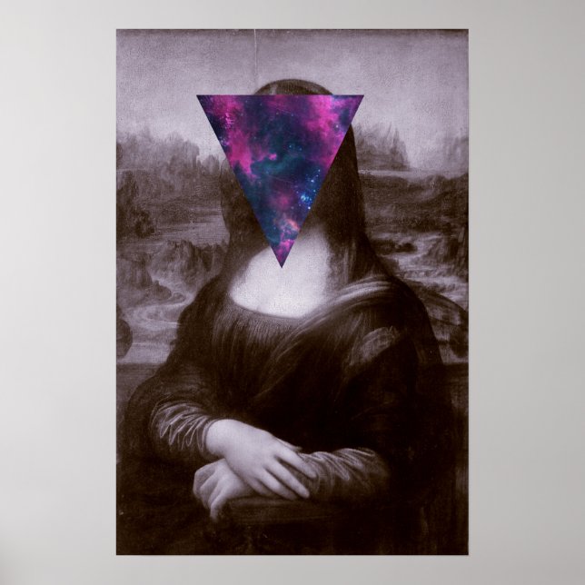 Mona lisa Hipster. Poster (Vorne)