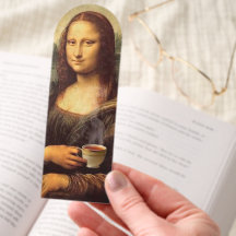 Mona Lisa holding hot tea (Leonardo da Vinci)