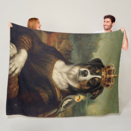 Mona Lisa Hund mit Nymphensittich-Plüschdecke Fleecedecke