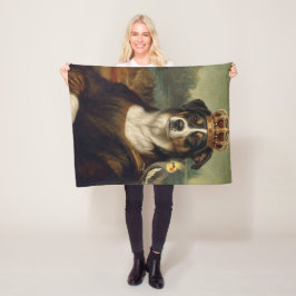Mona Lisa Hund mit Nymphensittich-Plüschdecke Fleecedecke