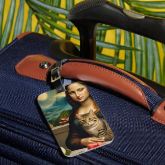 Mona Lisa & ihre Katze - Sommerlaune \ Gepäckanhänger