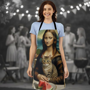 Mona Lisa & ihre Katze - Sommerlaune \ Schürze