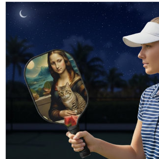 Mona Lisa & ihre Katze - Sommerstimmung \ Pickleball Schläger
