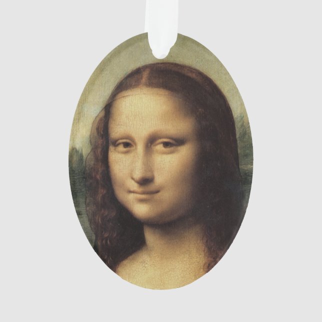 Mona Lisa im Detail von Leonardo da Vinci Ornament (Rückseite)