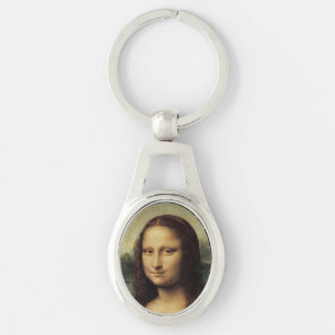 Mona Lisa im Detail von Leonardo da Vinci Schlüsselanhänger