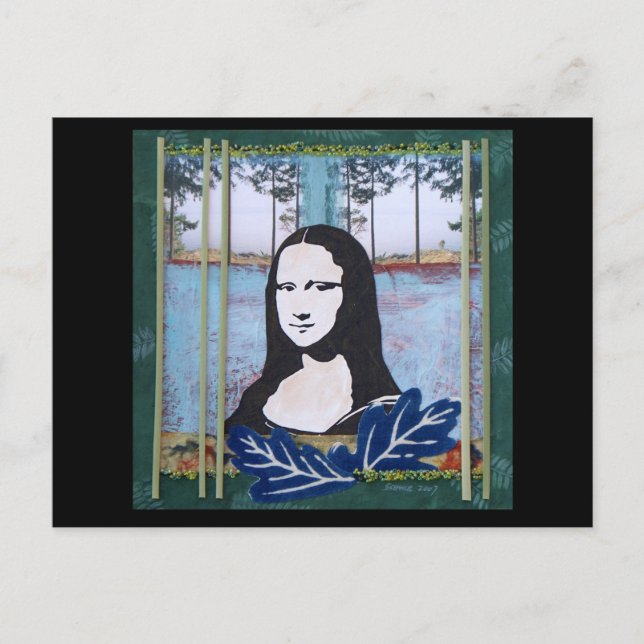 Mona Lisa im Land Postkarte (Vorderseite)