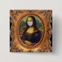 Mona lisa in einer chirurgischen Maske leonardo da