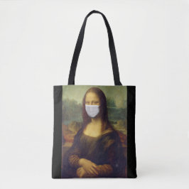 Mona lisa in einer chirurgischen Maske leonardo da Tasche