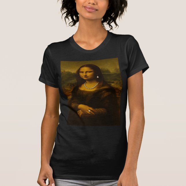 Mona Lisa in Perlen T-Shirt (Vorderseite)