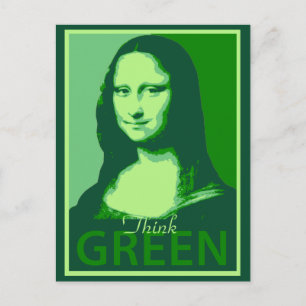 Mona Lisa ist grün Postkarte