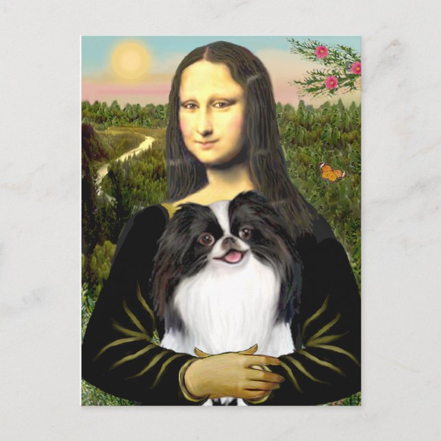 Mona Lisa - Japanisches Kinn 3 Postkarte (Vorderseite)