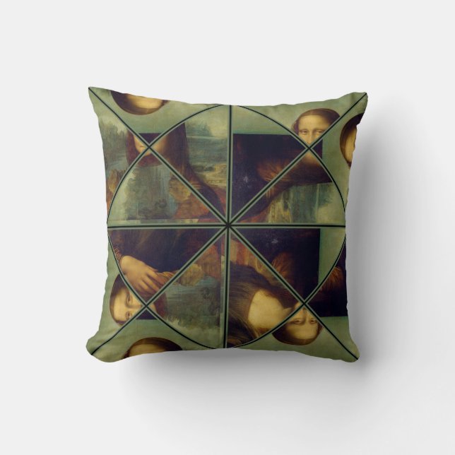 Mona Lisa Kaleidoskop Art Pillow Kissen (Vorderseite)