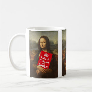 Mona Lisa Keep Calm And Smile Kaffeetasse