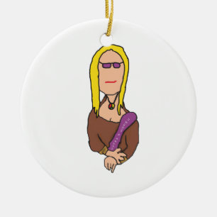 Mona Lisa Keramik Ornament
